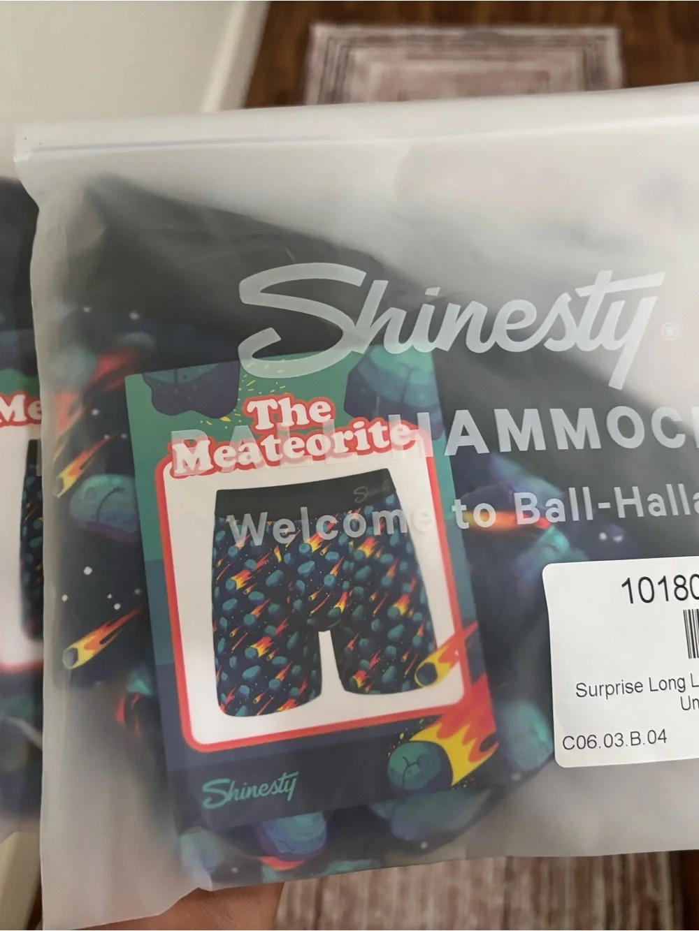 Size Medium Shinesty Men’s “The Meateorite” Ball Hammock® Underwear with Fly